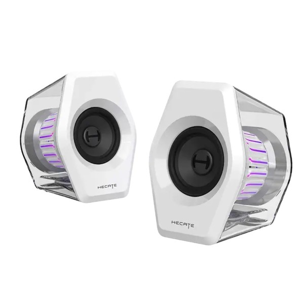 Edifier G2000 PRO 2.0 Bluetooth Gaming Speakers With RGB Lighting, White - face in 