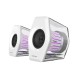 Edifier G2000 PRO 2.0 Bluetooth Gaming Speakers With RGB Lighting, White - face out 