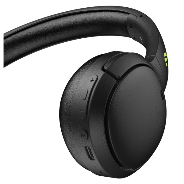 WH500 Wireless Bluetooth On-Ear Headphones, Black - Detail (Onboard Controls)
