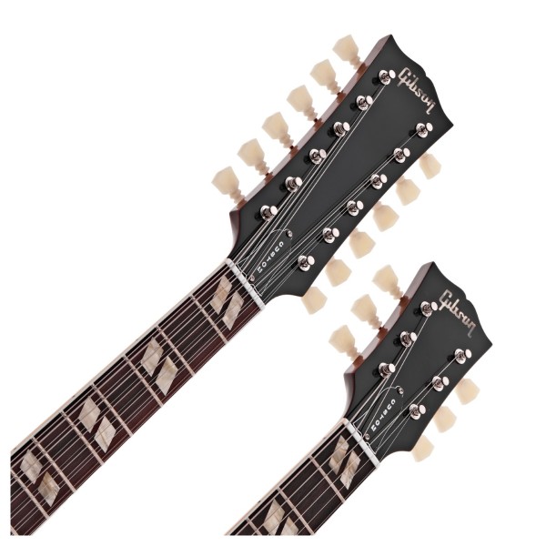 Gibson Custom 1969 EDS 1275 Jimmy Page Doubleneck Cherry VOS, '69 Cherry #CS503657 - headstocks