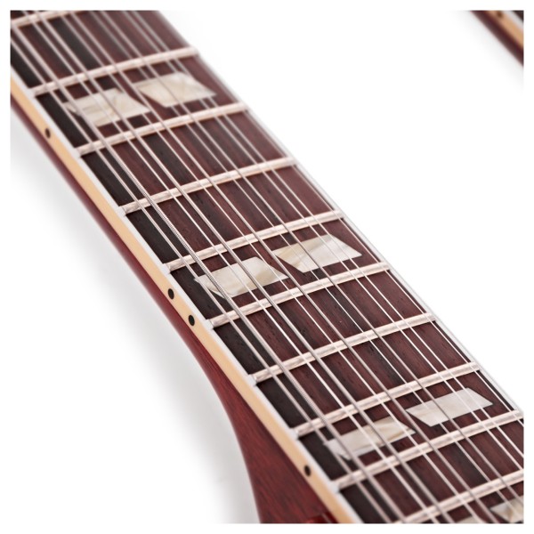 Gibson Custom 1969 EDS 1275 Jimmy Page Doubleneck Cherry VOS, '69 Cherry #CS503657 - fretboard