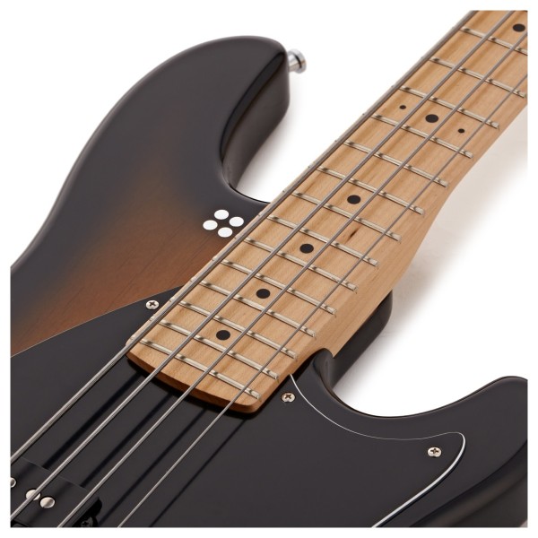 Sandberg California VS Shortscale 4-String, Highgloss Tobacco Sunburst - upper frets