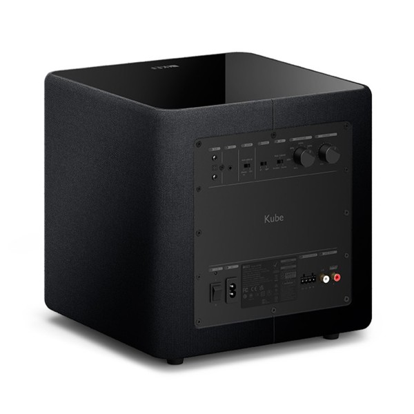 KEF Kube 8 MEI Subwoofer, Black - rear angled