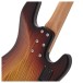 Sandberg TT Greenline 4-String Left Handed Bass, Matt 3-Tone Sunburst - neck joint