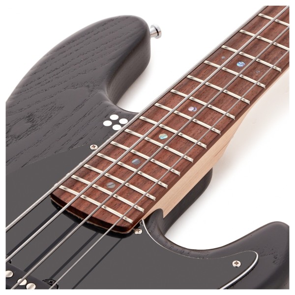 Sandberg California TT Shortscale Greenline 4-String Bass, Mat Black - upper frets