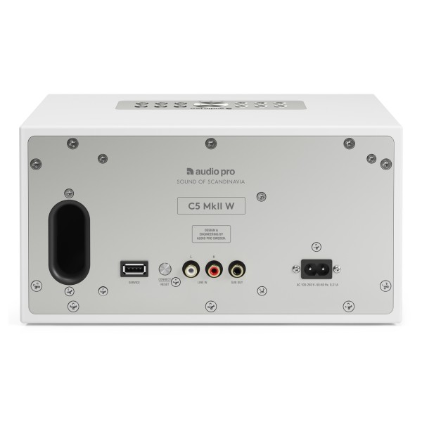 Audio Pro C5 MkII W, White - Rear