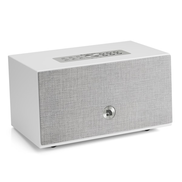 Audio Pro C5 MkII W Compact Wireless Multiroom Speaker, White - Angled 2