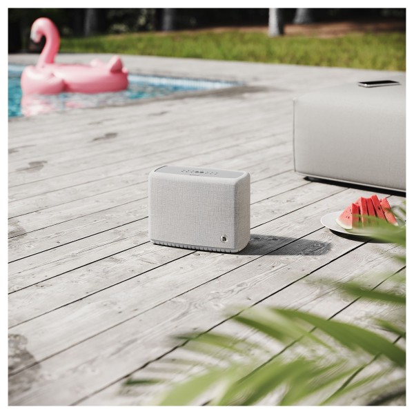 Audio Pro A15 W Wireless Multiroom Speaker, Light Grey - lifestlye 
