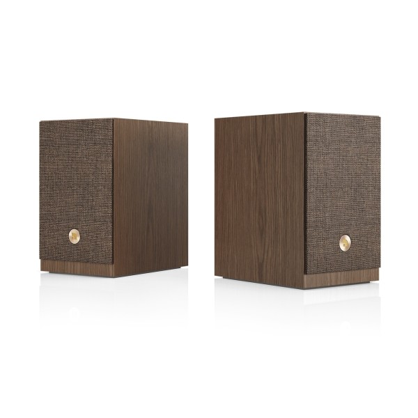 Audio Pro A28 W Active Wireless Bookshelf Speakers, Walnut - grilel 