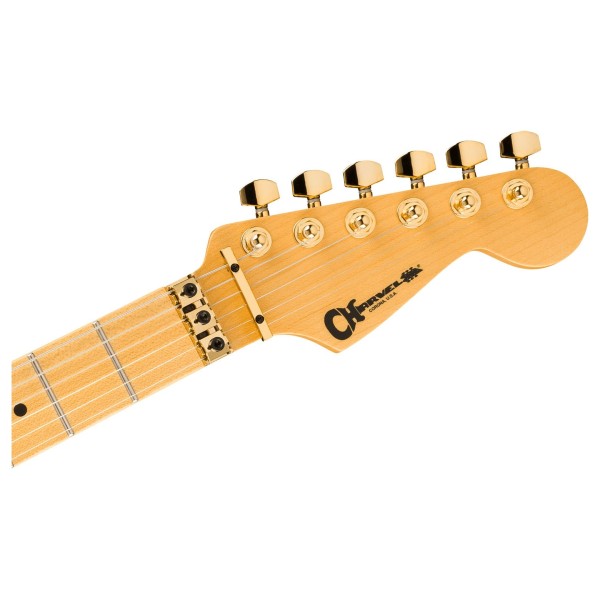 Charvel American Neo-Classic San Dimas SD1 HH FR MN, Gloss Black - headstock