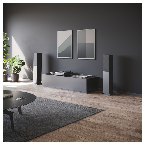 Audio Pro A38 W Active Wireless Floorstanding Speakers (Pair), Black - lifestlye 1 
