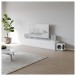 Audio Pro A38 W Active Wireless Floorstanding Speakers (Pair), White - lifestyle 2 