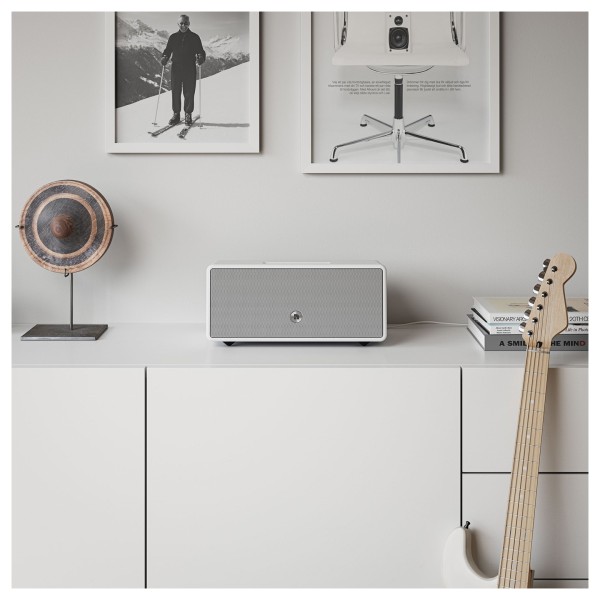 Audio Pro D-2 W Compact Wireless Multiroom Speaker, White - Lifestyle