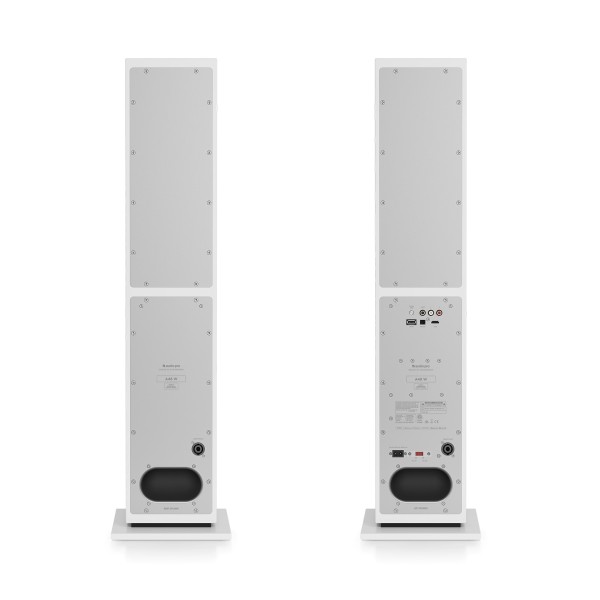 Audio Pro A48 W Active Wireless Floorstanding Speakers (Pair), White rear 