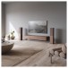Audio Pro A48 W Active Wireless Floorstanding Speakers (Pair), Walnut - lifestlye 2 