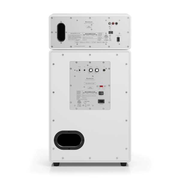 Drumfire II W Multiroom Wireless Speaker, White - Rear