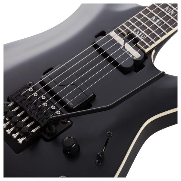 Schecter C-1 FR S SLS Evil Twin, Satin Black Close up