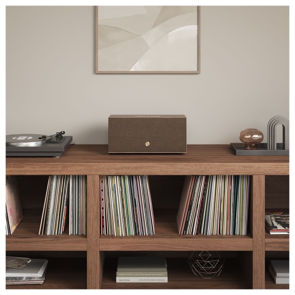 Audio Pro C20 W Compact Wireless Multiroom Speaker, Walnut lifestyle 1