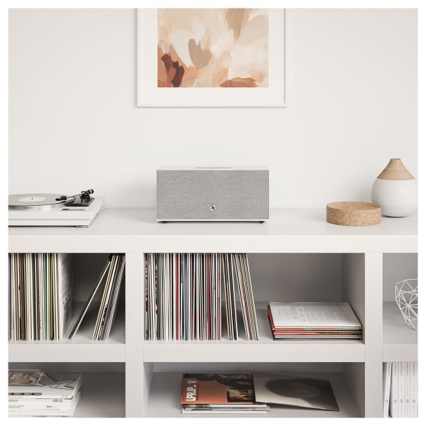 Audio Pro C20 W Compact Wireless Multiroom Speaker, White lifestyle 1