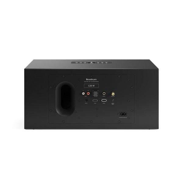 Audio Pro C20 W Compact Wireless Multiroom Speaker, Black rear 