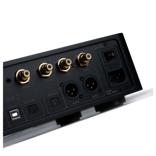 Dorpo Digital DMP-A1 Music Streamer, DAC and Pre-Amp - REAR ANGLE 