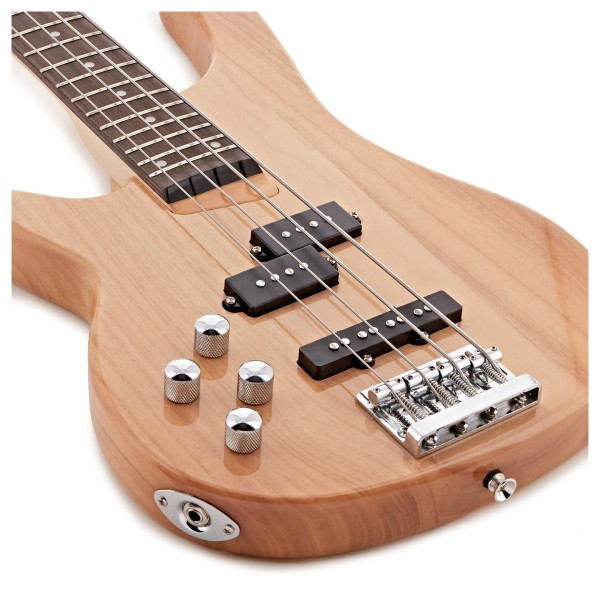 Chicago Left Handed Bass Guitar by Gear4music, Natural
