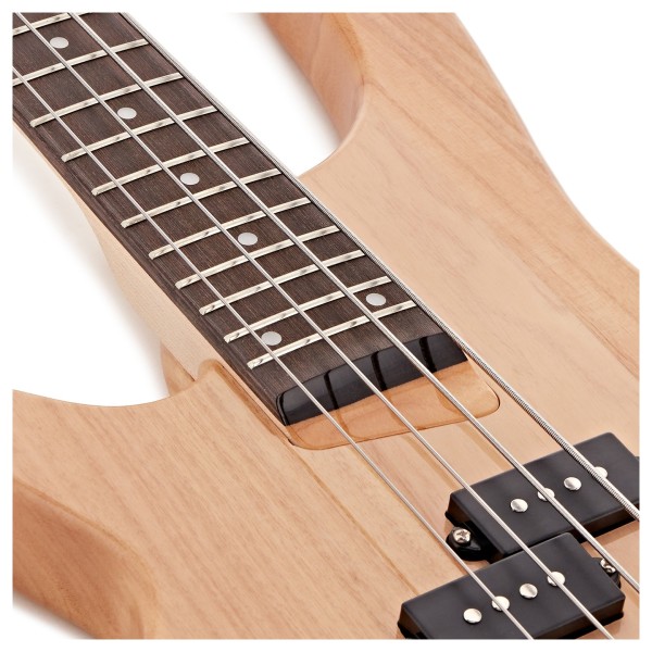 Chicago Left Handed Bass Guitar by Gear4music, Natural