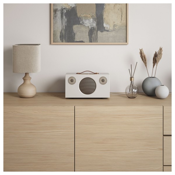 Audio Pro C10 MkII W Compact Wireless Multiroom Speaker, Classic Dune - lifestyle 1 