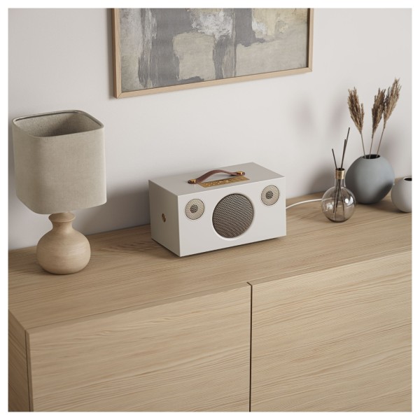 Audio Pro C10 MkII W Compact Wireless Multiroom Speaker, Classic Dune - lifestyle 2 