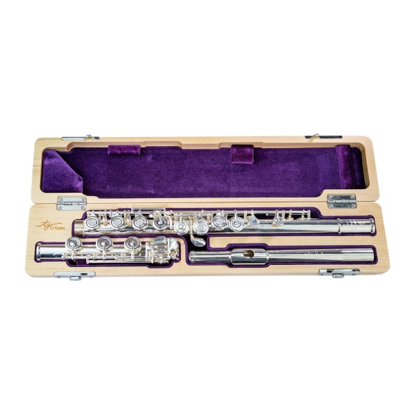 Trevor James Chanson Flute, Voce Head, Split E, Open Hole, B Foot Case Open