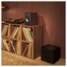 KEF Coda W Bookshelf Speakers (Pair), Vintage Burgundy lifestyle 2