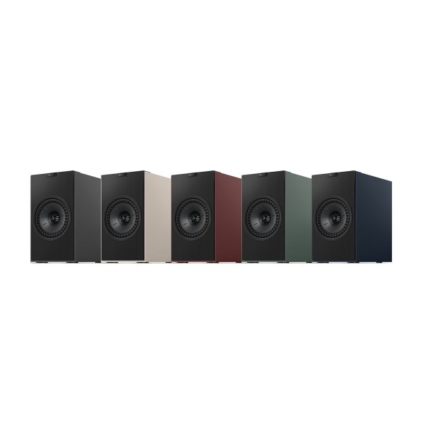 KEF Coda W Bookshelf Speakers (Pair), Vintage Burgundy lifestyle  6