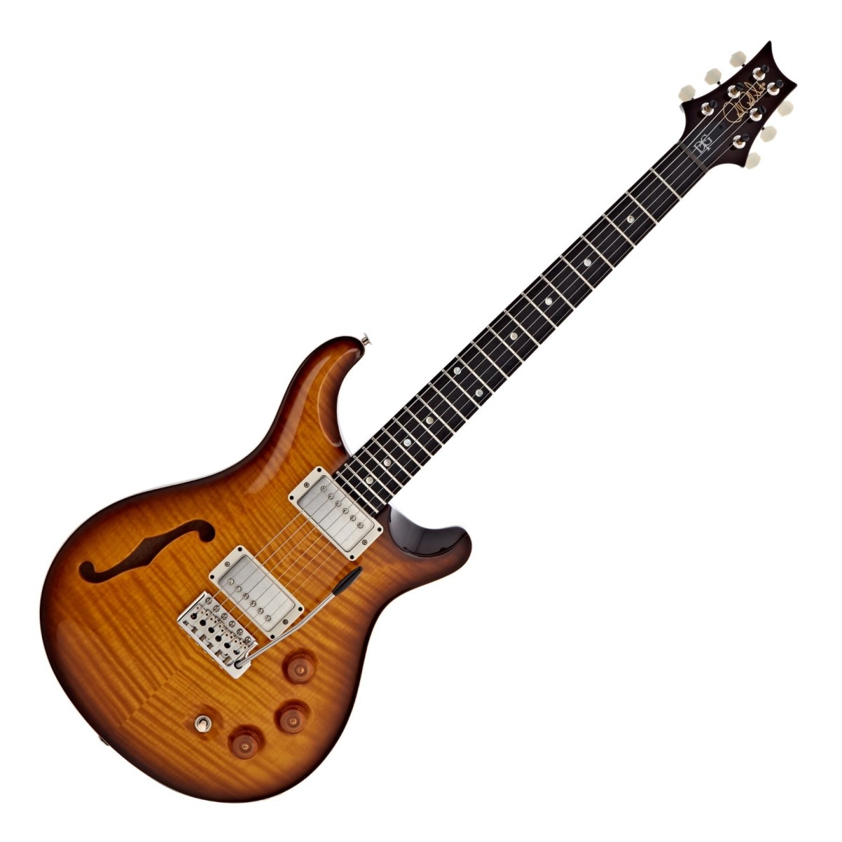 Paul Reed Smith PRS DGT Semi Hollow Moons McCarty Tobacco Sunburst #0419020