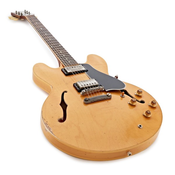 Gibson Custom 1959 ES-335 Reissue Ultra Heavy Aged, Vintage Natural #A940375 - angled shot