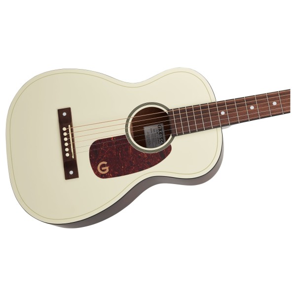 Gretsch Jim Dandy Parlor LTD, Walnut Fingerboard, Tortoise Pickguard, Vintage White - body