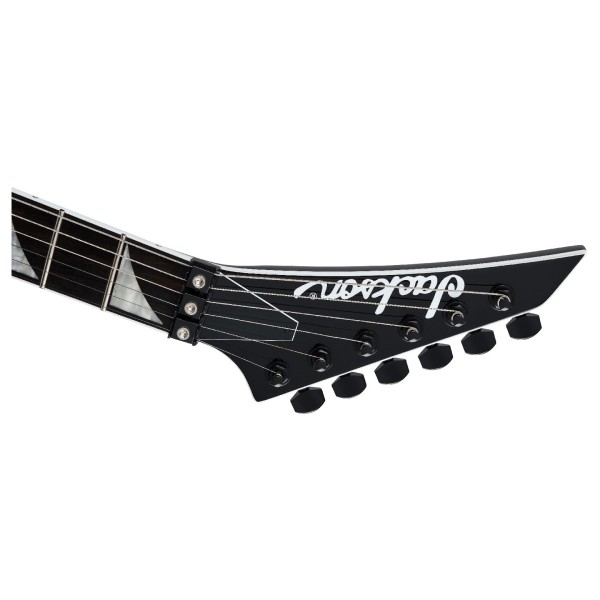Jackson Pro Series Signature Wes Borland King V KV, Black With White Bevels - headstock