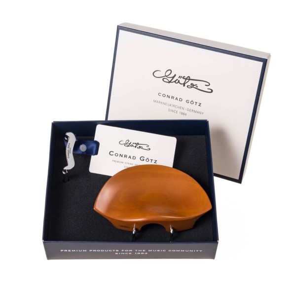 Goetz Old Flesch Style Violin Chinrest, Boxwood, Titanium Screws