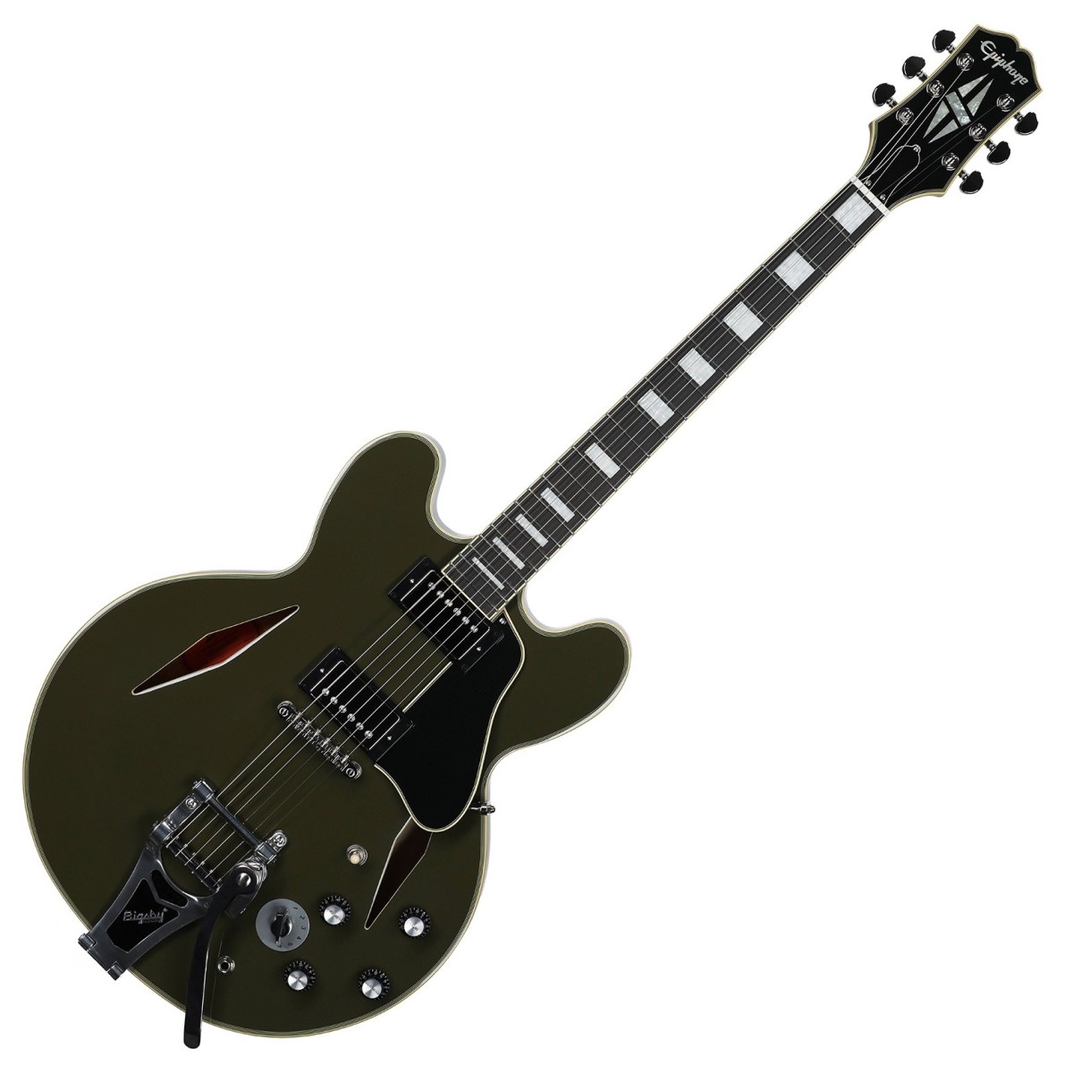 Epiphone Shinichi Ubukata ES-355 Custom Bigsby Olive Drab