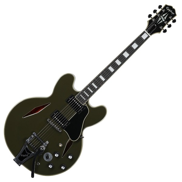 Epiphone Shinichi Ubukata ES-355 Custom Bigsby, Olive Drab at