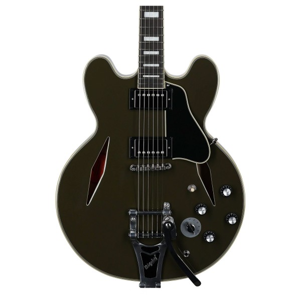 Epiphone Shinichi Ubukata ES-355 Custom Bigsby, Olive Drab - body