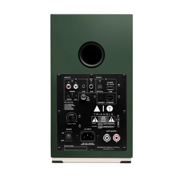 Triangle AIO Twin Active Speakers (Pair), Green reare 