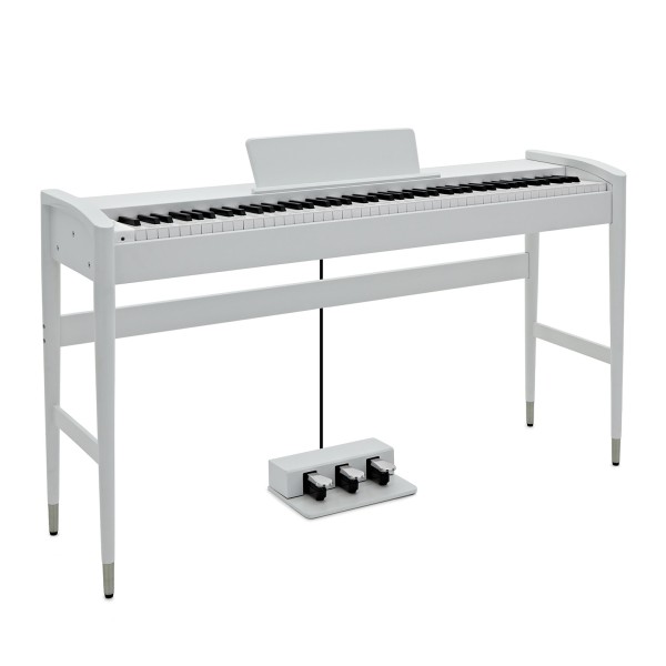 Keynote Contemporary Digital Piano with Bluetooth White, Stool Pack