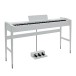 Keynote Contemporary Digital Piano with Bluetooth White, Stool Pack