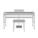 Keynote Contemporary Digital Piano with Bluetooth White, Stool Pack