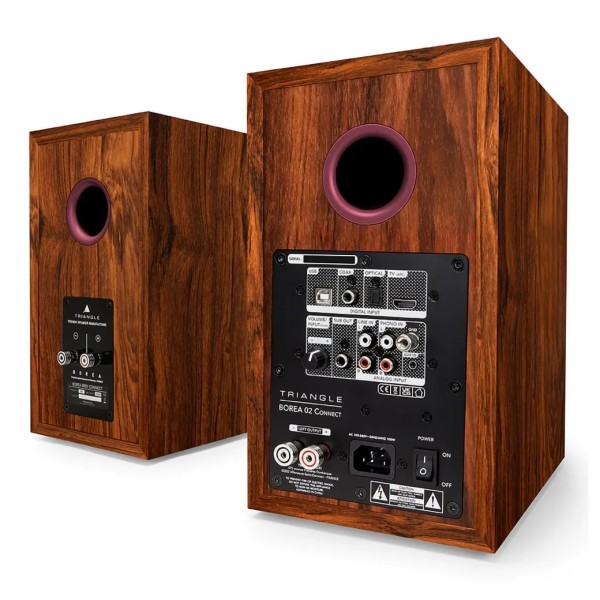 Triangle Borea BR02 Connect Active Speakers (Pair), Burgundy rear 