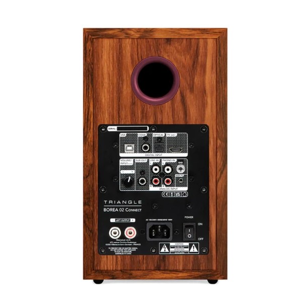 Triangle Borea BR02 Connect Active Speakers (Pair), Burgundy rear 