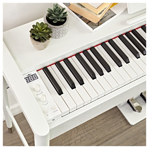 Keynote Contemporary Digital Piano with Bluetooth White, Stool Pack