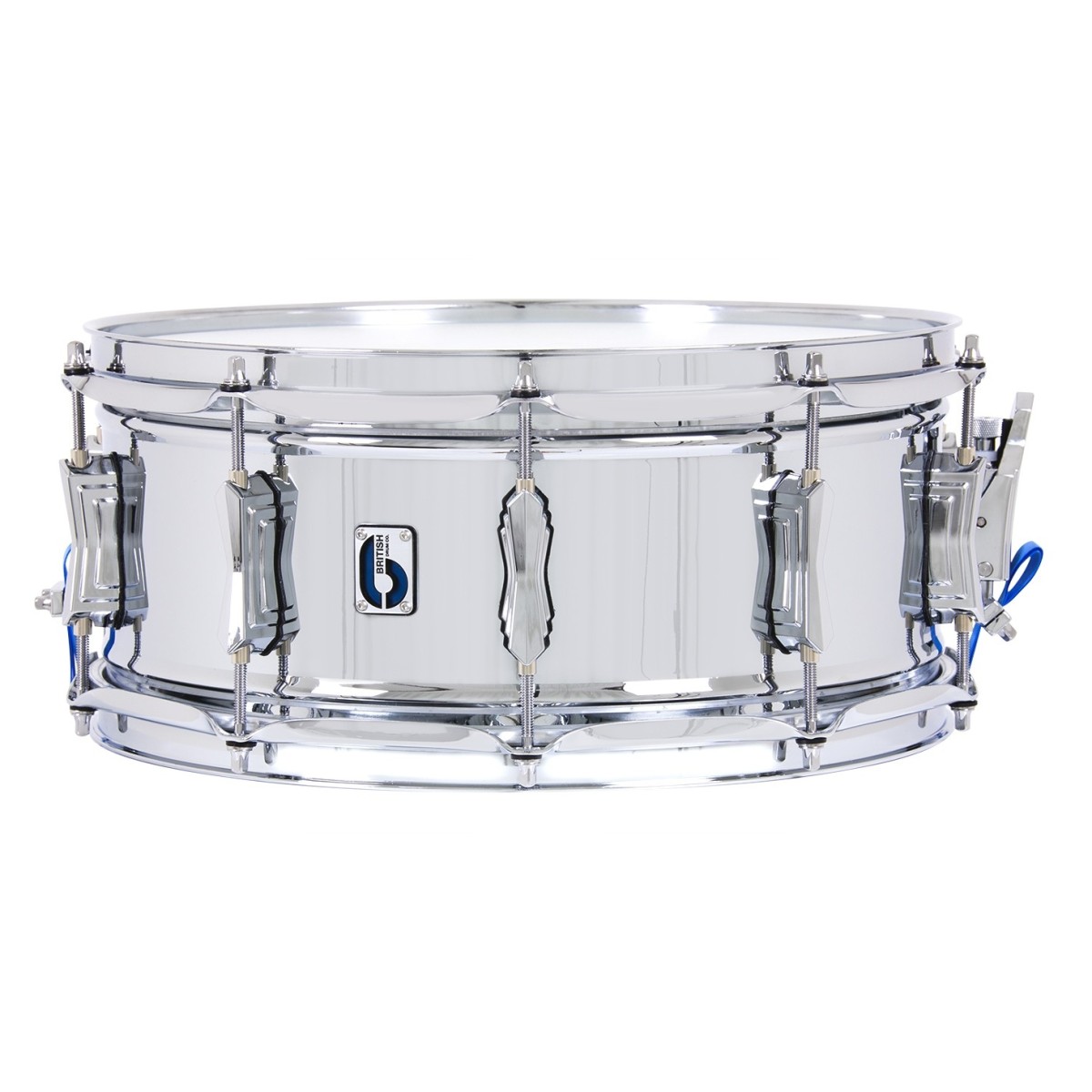 Click to view product details and reviews for British Drum Co Bluebird 14 X 6 Chrome Over Brass Snare.