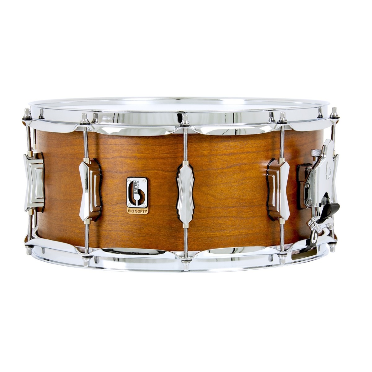 Click to view product details and reviews for British Drum Co Big Softy 14 X 65 Balsa Cherry Snare Drum.