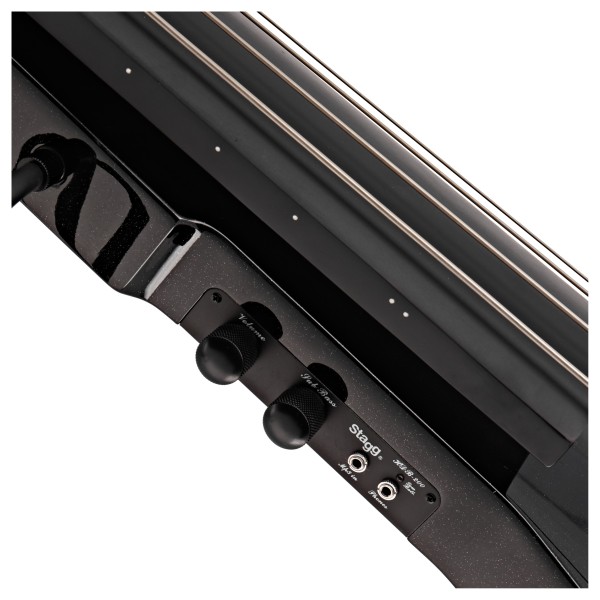 Stagg Electric Double Bass, Metallic Black, 3/4